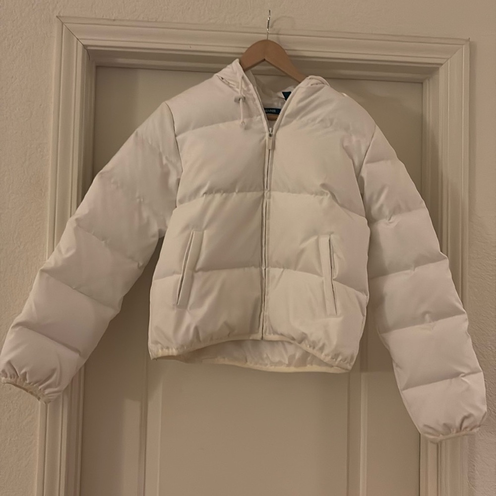 DKNY Jeans NYC Skyline Cityscape‎ Logo Winter Puffer Jacket